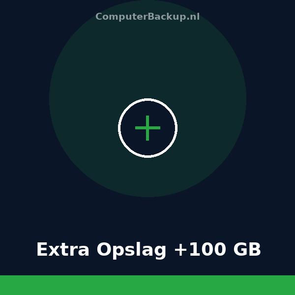 Extra Opslag +100 GB - ComputerBackup.nl