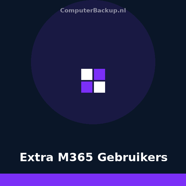 Extra M365 Gebruikers - ComputerBackup.nl